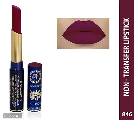 Colors Queen Non Transfer Long Lasting Matte Lipstick (Royal Maroon) With Lip Balm-thumb2