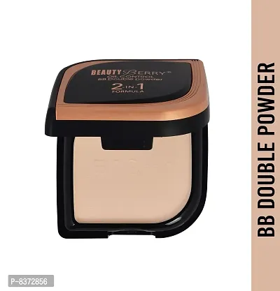 Beauty Berry Oil Control BB Double Powder 2 IN 1 Formula Compact Powder (Beige)-thumb2