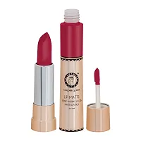 Colors Queen 2 in 1 Matte Lipstick Lip Matte Long Lasting Gloss, Waterproof, Non Transferable Peach Orange (8 Gram)-thumb2