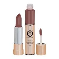 Colors Queen 2 in 1 Matte Lipstick Lip Matte Long Lasting Gloss, Waterproof, Non Transferable Ice Nude (8 Gram)-thumb2