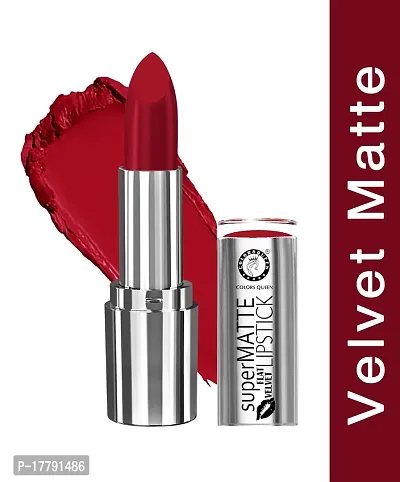 Colors Queen Super Matte Lipstick Long Lasting and Waterproof, Highly Pigmented Creamy Matte Lipstick for Women (Indian Red)