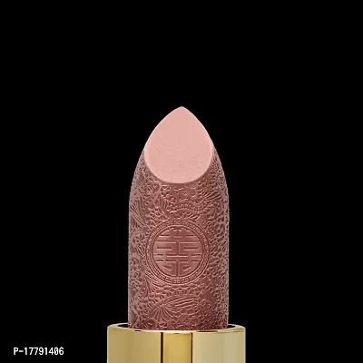 Colors Queen French Matte Waterproof Lipstick Enriched with Moisture, Single Stroke Application Non Sticky and Non Drying Creamy Matte Lipstick for Women (Peach Nude, 3 Gram)-thumb5