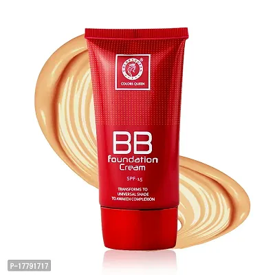 Colors Queen BB foundation Oil Free Waterproof Long Lasting Foundation With Primer Comes With SPF- 15 that Provides Non Sticky and Matte Finish Liquid Foundation For Face Makeup (Natural Almonds)-thumb0