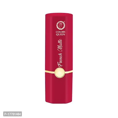 Colors Queen French Matte Waterproof Lipstick Enriched with Moisture, Single Stroke Application Non Sticky and Non Drying Creamy Matte Lipstick for Women (Rich Red, 3Gram)-thumb4