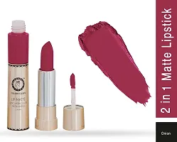 Colors Queen 2 in 1 Long Lasting Matte Lipstick (Onion) With Soft Kajal-thumb2
