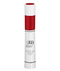 Beauty Berry Matte Lips 2 IN 1 Long Lasting Gloss Matte Lipstick (Hot Red)-thumb1