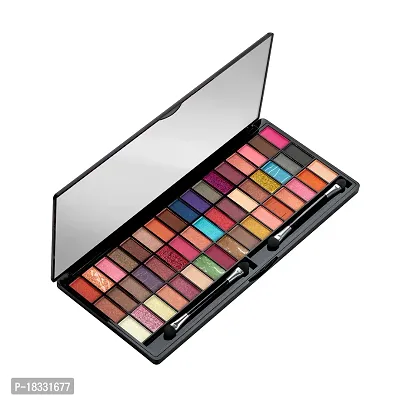 Classic Ultra Pigmented 51 Colors Eyeshadow Palette With Brush | Long Wearing and Easily Blendable Eye Makeup Palette | Eyeshadow Palette With Matte, Shimmery and Metallic Finish (02)