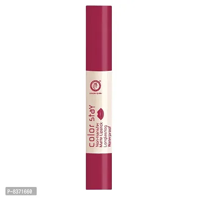 Colors Queen Kiss Proof Non Transfer Matte Lipsticks (Mehroon)-thumb3