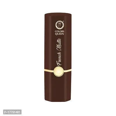 Colors Queen French Matte Waterproof Lipstick Enriched with Moisture, Single Stroke Application Non Sticky and Non Drying Creamy Matte Lipstick for Women (Coffee Brown, 3g)-thumb4