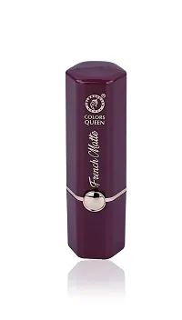 Colors Queen French Matte Lipstick (Wine) With Soft Kajal-thumb3