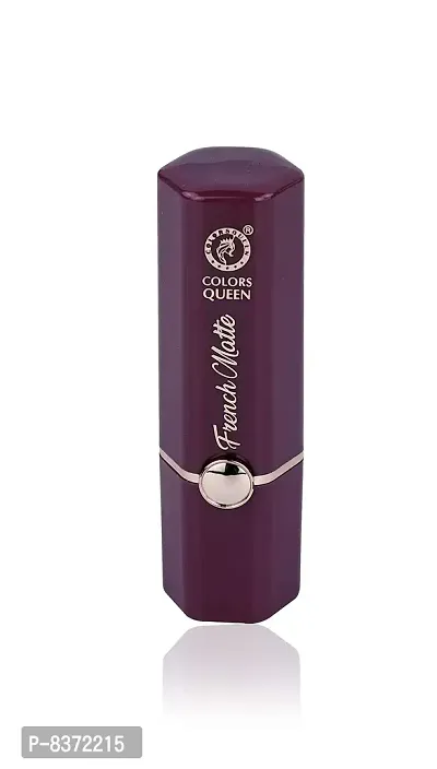 Colors Queen French Matte Lipstick (Wine) With Soft Kajal-thumb4