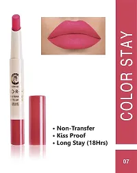 Colors Queen Non Transfer Matte Lipstick (Neon Pink) With lip Pencil-thumb1