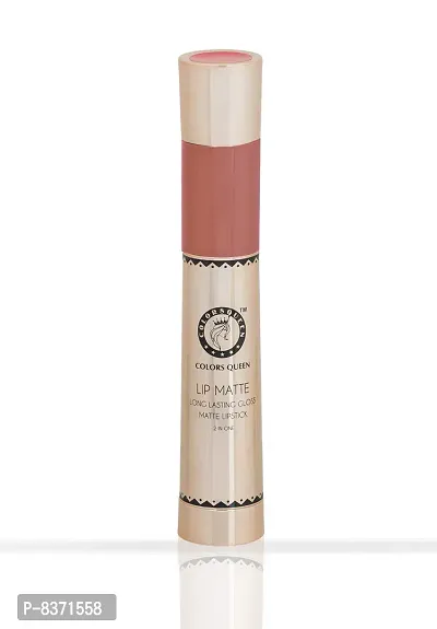 Colors Queen Long Lasting Matte Lipstick (Ice Nude) With Lip Balm-thumb3