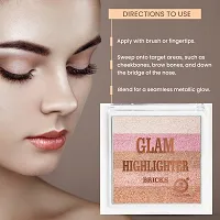 Classic Glam Highlighter For Face Makeup |Highly Pigmented Powder Highlighter Makeup | Multi Color Face Highlighter Palette - Shade- 7, 12G-thumb4