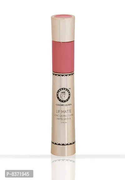 Colors Queen 2 in 1 Long Lasting Matte Lipstick (Peach) With Soft Kajal-thumb4