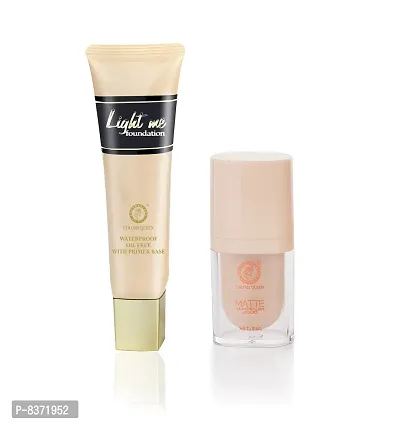 Colors Queen Primer Base Foundation (Ivory) With Liquid concealer Pack of 2