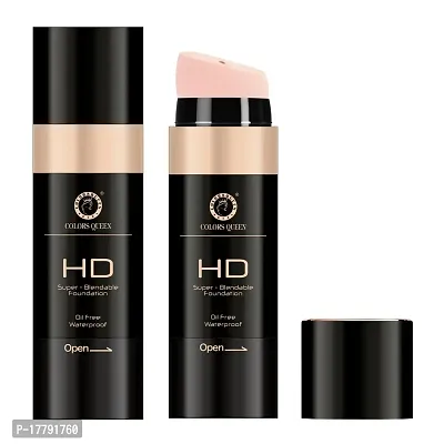 COLORS QUEEN HD Super Blendable Oil Free Water Proof Foundation (IVORY)-thumb3