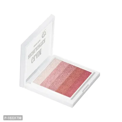 Classic Glam Highlighter For Face Makeup | Highly Pigmented Powder Highlighter Makeup | Multi Color Face Highlighter Palette - Shade- 6, 12G-thumb2