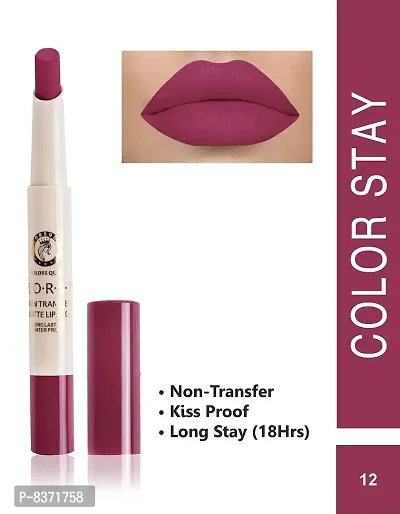 Colors Queen Non Transfer Matte Lipstick (Bio Rose ) with soft Kajal-thumb2