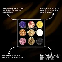 Classic Glitter Eyeshadow Palette, 9 Glitter Eyeshades| Shimmery Finish, Blendable Eyeshadow, Finely Pressed and Pigmented Glitter Shades (15 Gram)-thumb4