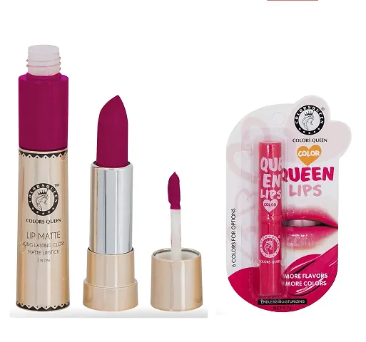 Colors Queen Log Lasting Matte Lipstick With Lip Balm