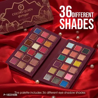 Classic Shringar Eyeshadow Palette | 36 Ultra Pigmented Colors Eyeshadow Palette | Long Wearing And Easily Blendable Eye Makeup Palette |36 Matte, Shimmer and Glitter Shades (54G)-thumb3