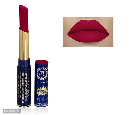 Colors Queen Non Transfer Long Lasting Matte Lipstick (Queen Red) With Lip Balm-thumb2