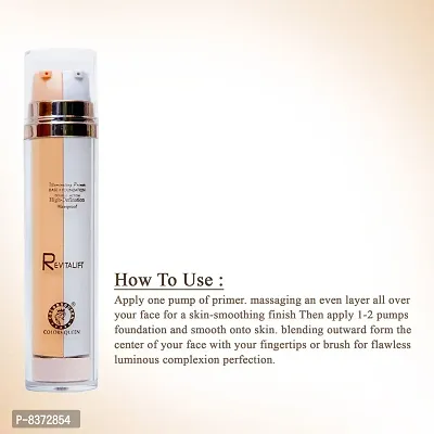 Colors Queen REVITALIFT ( 2 IN 1 ) ILLUMINATING PRIMER BASE + FOUNDATION Water Proof (Sheer Ivory)-thumb3