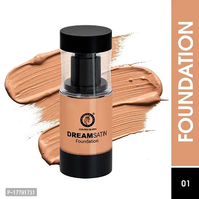 Colors Queen Dream Satin Oil Free Water Proof Foundation (Honey Beige)-thumb0