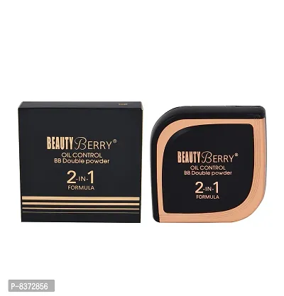 Beauty Berry Oil Control BB Double Powder 2 IN 1 Formula Compact Powder (Beige)-thumb3