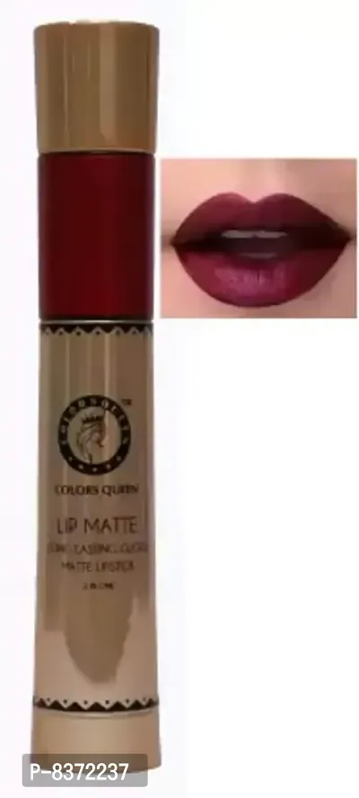 COLORS QUEEN Lip Matte 2in1 Long Lasting Gloss  Matte Lipstick (Indian Maroon, 13 ml)-thumb2