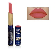 Colors Queen Non Transfer Long Lasting Matte Lipstick (Love Peach) With Lip Balm-thumb1