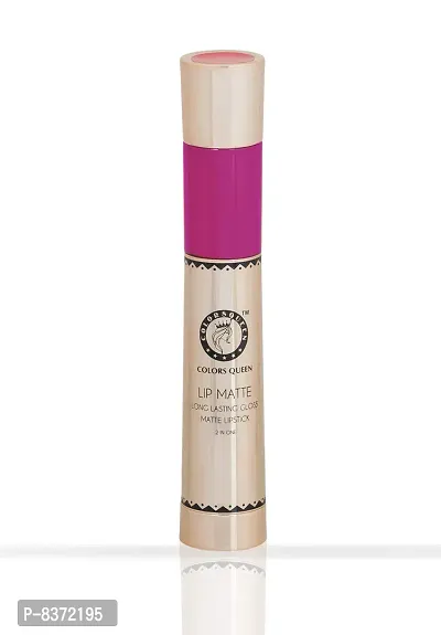 Colors Queen 2 in 1 Long Lasting Matte Lipstick (Hot Magenta) With Soft Kajal-thumb4