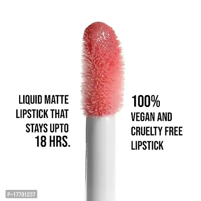 Colors Queen Cregrave;me Touch Non Transfer Lipstick Waterproof Lipstick Long Lasting Stays up to 18 hrs Matte Finish Smudge Proof Non Sticky and Non Drying Liquid Lipstick For Women (Pink Peonies)-thumb5