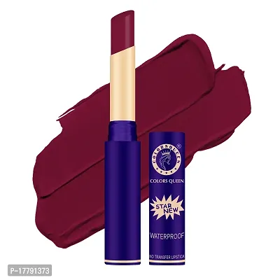 Colors Queen Queen Lips Matte Lipstick Long Lasting Lipstick Waterproof Highly Pigmented with Smooth Application Smudge Proof Lipstick for Women (Rich Maroon)