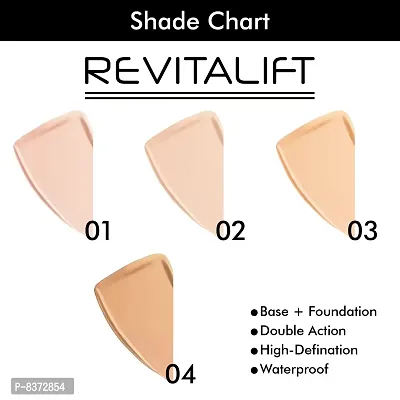 Colors Queen REVITALIFT ( 2 IN 1 ) ILLUMINATING PRIMER BASE + FOUNDATION Water Proof (Sheer Ivory)-thumb5