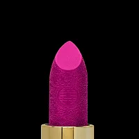 Colors Queen French Matte Waterproof Lipstick Enriched with Moisture, Single Stroke Application Non Sticky and Non Drying Creamy Matte Lipstick for Women (Glam Pink, 3g)-thumb4