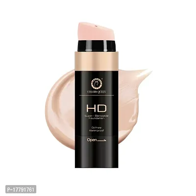 COLORS QUEEN HD Super Blend able Oil-Free Matte Water Proof Foundation (IVORY) Matte Finish