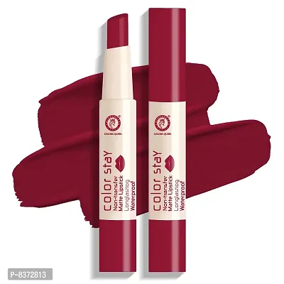 Colors Queen (NEW) Colors Stay Non Transfer Matte Lipstick (Hot Red)-thumb0