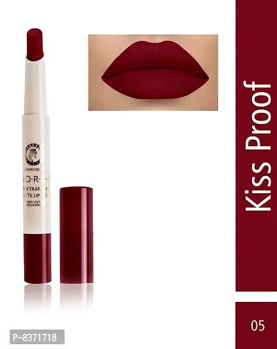 Colors Queen Non Transfer Matte Lipstick (Bridal Maroon) with soft Kajal-thumb2