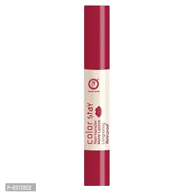 Colors Queen (NEW) Colors Stay Non Transfer Matte Lipstick (Chilly Red)-thumb4