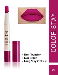 Colors Queen Non Transfer Matte Lipstick (Magenta) With lip Pencil-thumb1