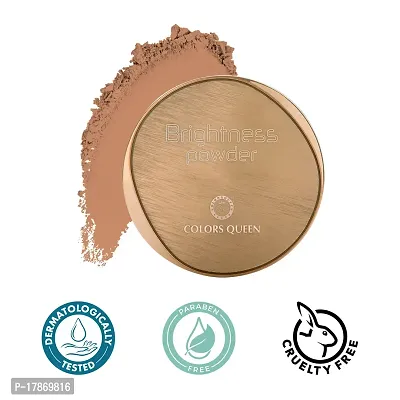 Colors Queen Brightness 2 in 1 Compact Powder | Oil Control, Lightweight Compact Powder with SPF (Golden Sand)-thumb2