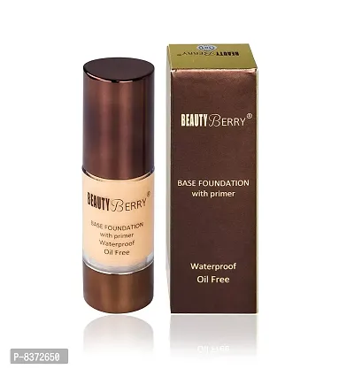 BEAUTY BERRY BASE FOUNDATION WITH PRIMER OIL FREE  WATER PROOF (IVORY)-thumb3