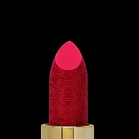 Colors Queen French Matte Waterproof Lipstick Enriched with Moisture, Single Stroke Application Non Sticky and Non Drying Creamy Matte Lipstick for Women (Rich Red, 3Gram)-thumb4