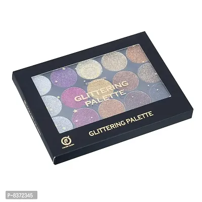 Colors Queen Glitter Eyeshadow Palette (01) With Beauty Bender Pack of 2-thumb2