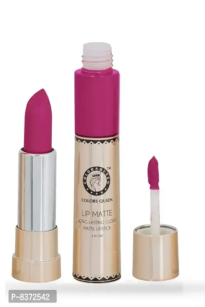 Colors Queen Lip Matte 2in1 Lipstick (Sharbati, 8g)