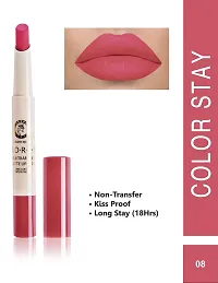 Colors Queen Non Transfer Matte Lipstick (Peach) with soft Kajal-thumb1