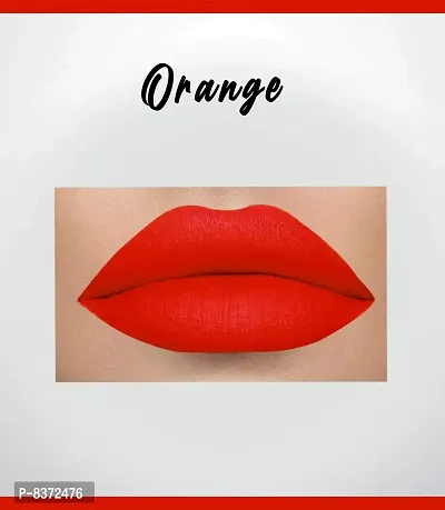 Colors Queen 2 in1 Long Lasting Gloss Matte Lipstick (Orange)-thumb3