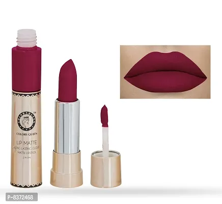 Colors Queen Long Lasting Matte Lipstick (Bridal Maroon) With Lip Balm